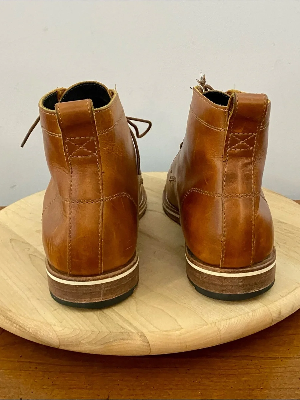 Helm The Zind Teak Brown Leather Men’s Dress Chukka Boots Sz 9 M Business Casual